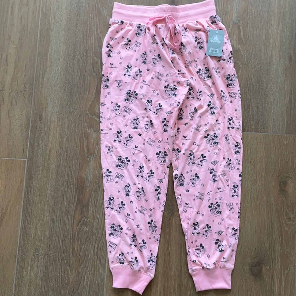 Disney Mickey & Minnie women's pink jogging pants. Size M.